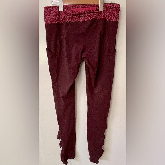 Lululemon!$15| Speed Tight IV in Bordeaux Drams & Mountain Peak Luxtreme Sz 8 - Picture 5 of 6